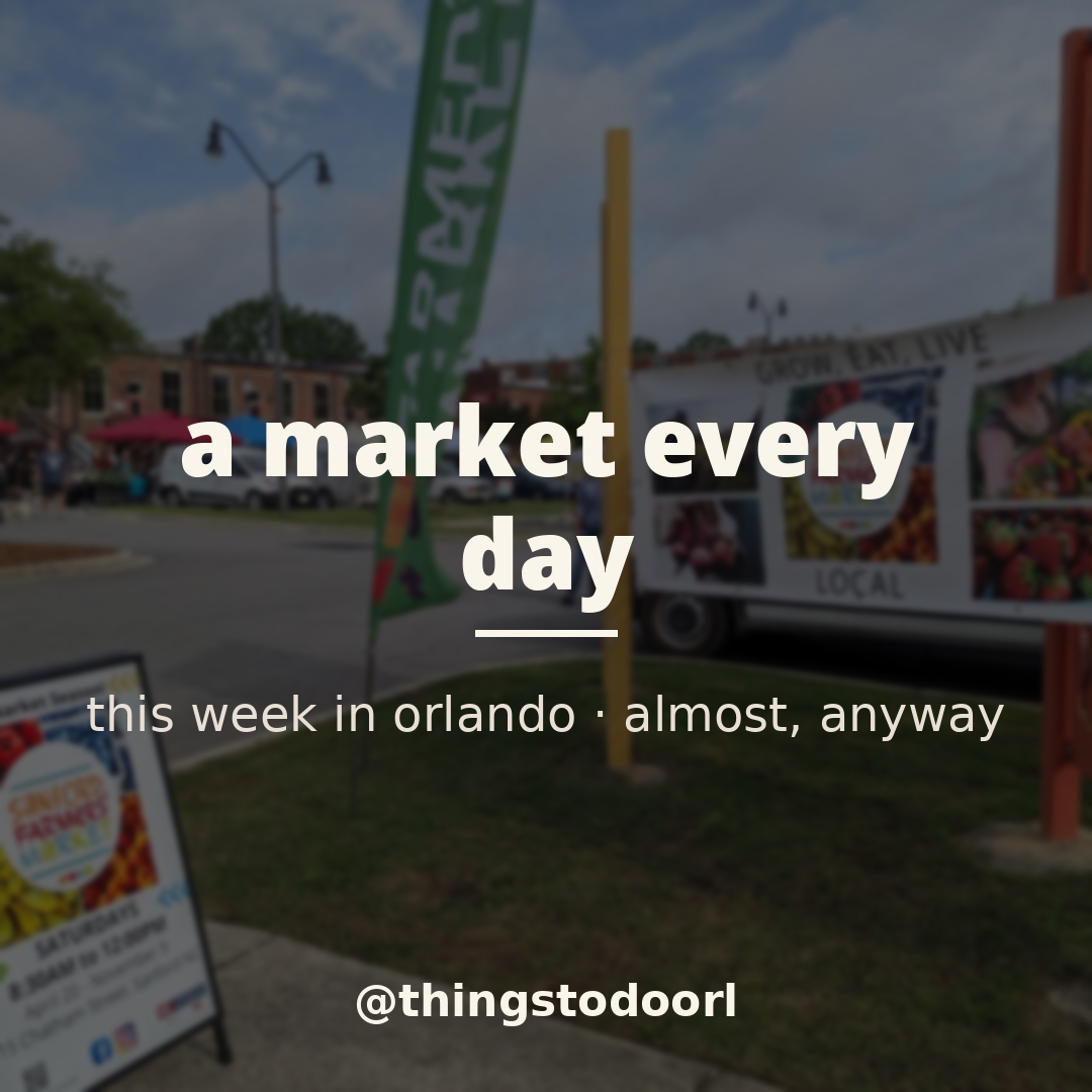 cover slide for the markets-everyday post: bold text over a farmers market photo