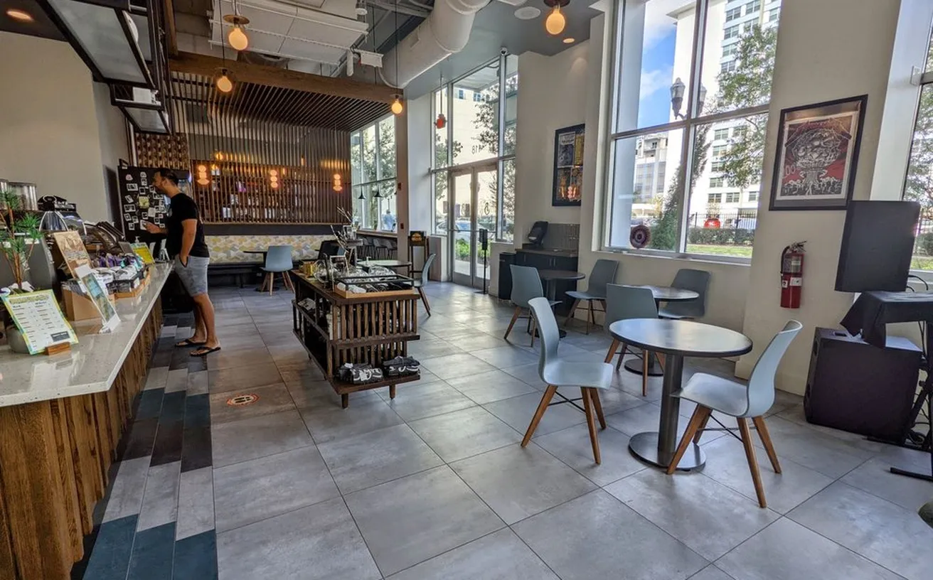 A musical theatre performance night inside Bynx coffee shop in downtown Orlando