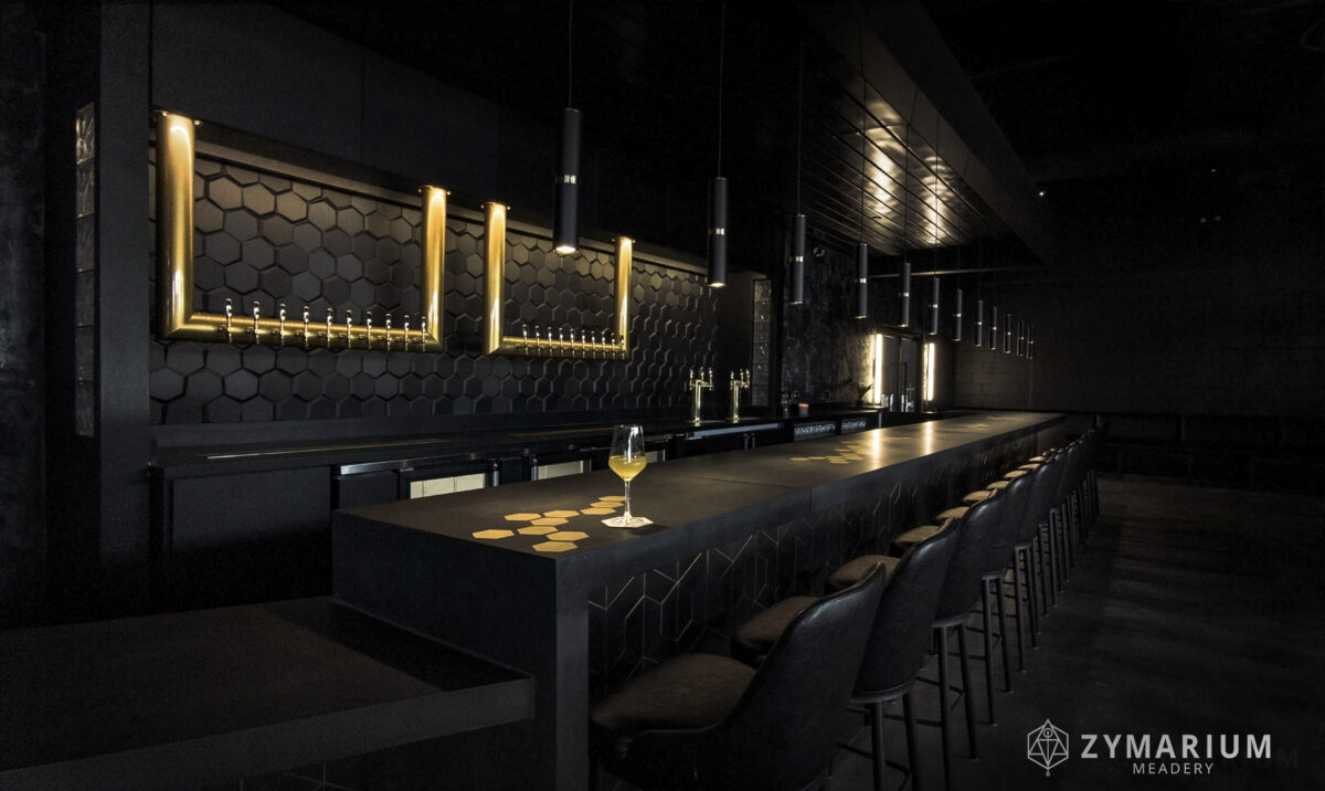 The Zymarium Meadery taproom decorated for its Dark Ritual halloween takeover